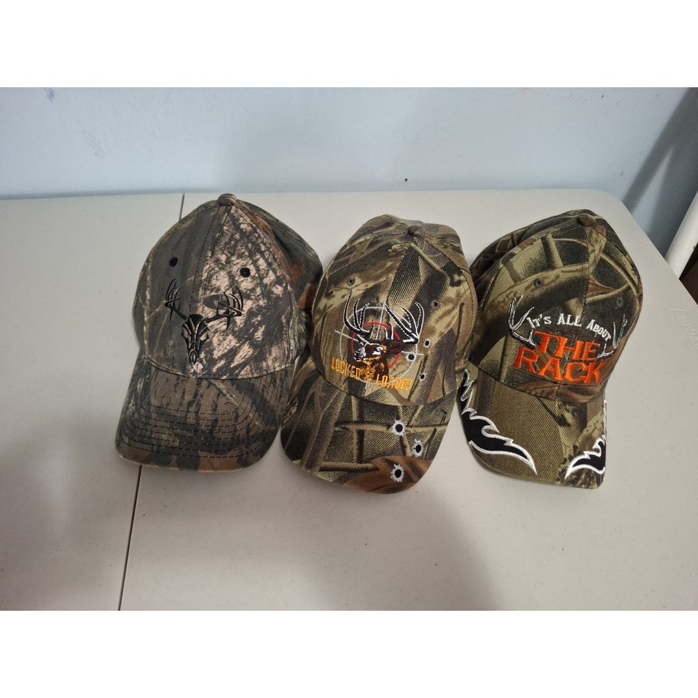 Lot Of‎ 3 Camo Hunting Hats